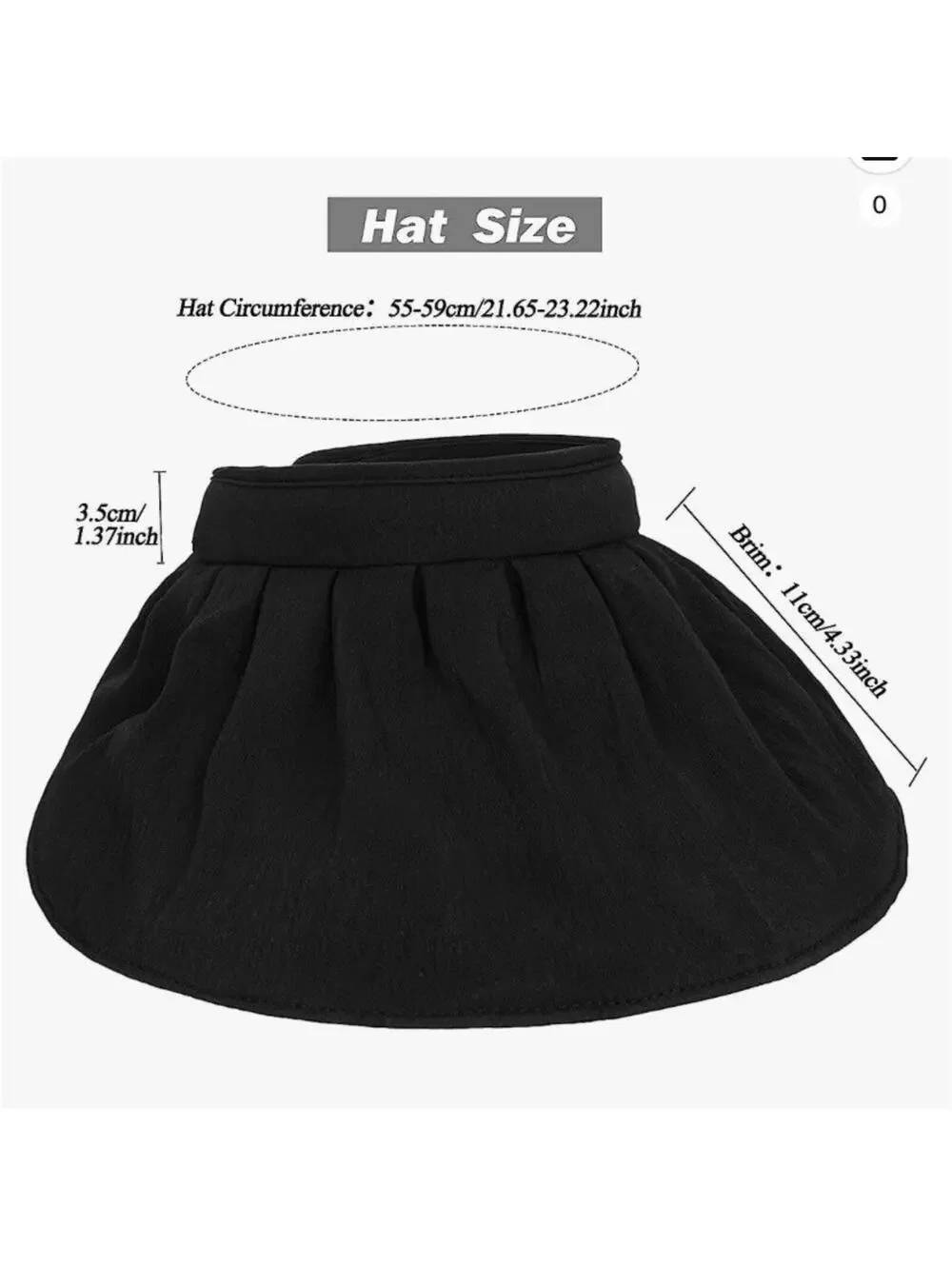 Ladies women summer sun visor beach hat Brand New Black